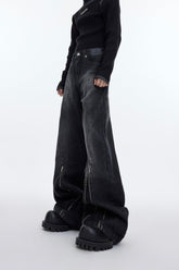 ArguE CulturE Metal Zipper Flared Denim - COPPING THREADS - ArguE CulturE